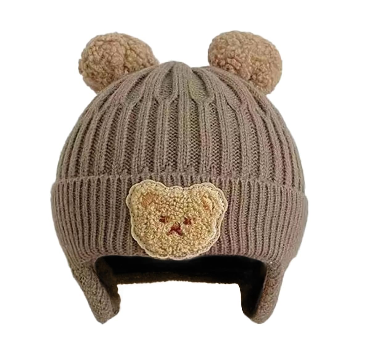 SYGA Winter Warm Ear Protection Knitted Cute Pompom Baby Hat (2-6 Year)