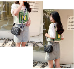 SYGA ladies Bag Rhombus Crossbody Bag Women's Red Storage Bag Shoulder Mobile Phone Bag