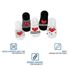 MOMISY 5 Pairs Baby Kids Girl Boys Tube Socks Toddlers Comfortable Ankel Length gifts (IN, Age, 6 Years, 8 Years, StripedHeart)