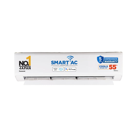 Panasonic 2.0 Ton 5 Star Premium Wi-Fi Inverter Smart Split AC (Matter Enabled, Higher Airflow, Copper Condenser, 7in1 Convertible, True AI, 4-Way, PM 0.1 Filter, CS/CU-NU24AKY5W, White)