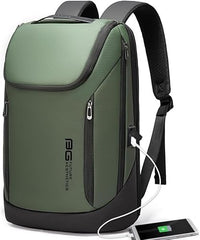 Red Lemon BANGE Captain Business Smart Backpack Water-Resistant fit 15.6 Inch Laptop Backpack with USB Charging Port,Travel Durable Backpack for Men and Women (Black)