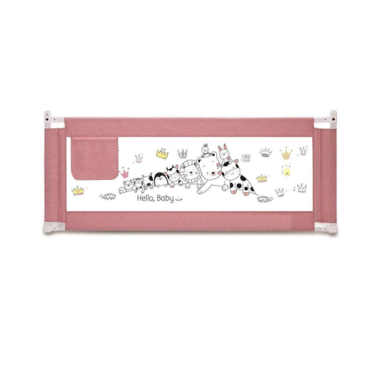 SYGA 1.5 Meter Animal Print Baby Safety Bed Rail_Pink