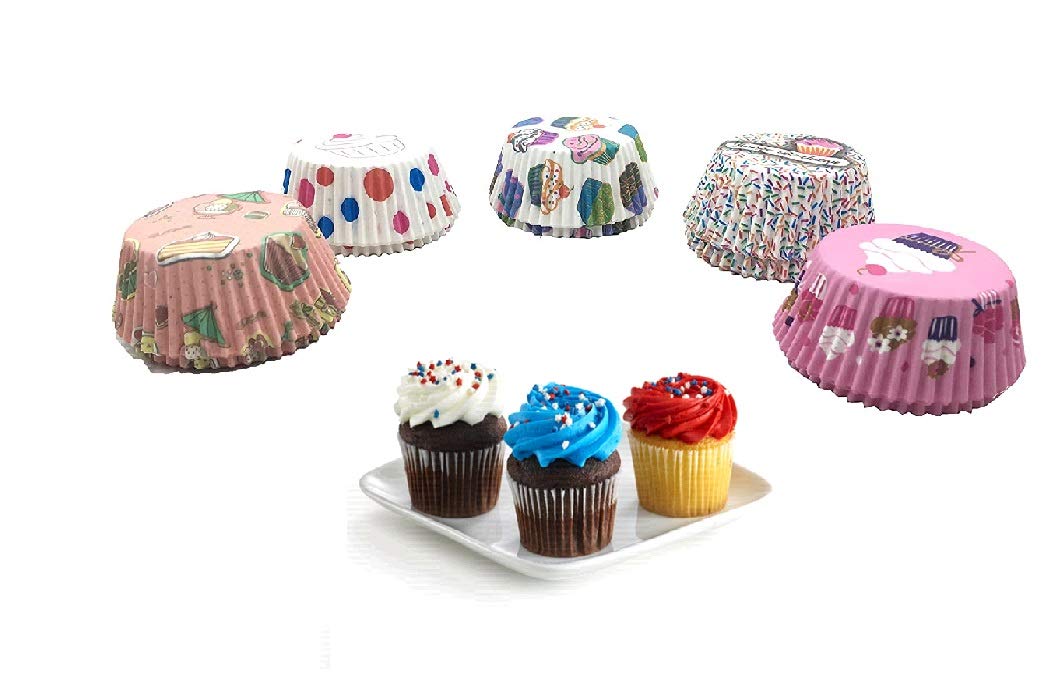 SYGA 100 Pcs Colorful Baking Muffin Liner Paper Cake Cup (Assorted Pack with Same Color)