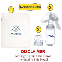 SYGA Manual Breast Pump with Feeding Nipple
