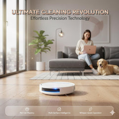 Drumstone Robot Vacuum Cleaner Automatic Smart Floor Sweeping Mopping Machine Self Charging Robotic Cleaner Low Noise Anti-Fall Anti-Collision Sensors Home Cleaning Robot for Dust Pet Hair Dirt