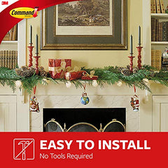 Command Decorating & organizing Pack of 20 clips/hooks and 24 mini strips, Damage Free walls, Clear,Plastic