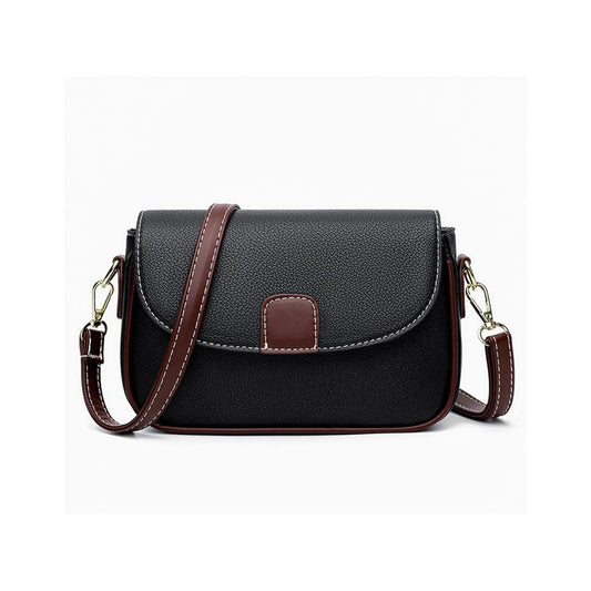 MOMISY Women's Crossbody Sling Bag, Shoulder Handbag with Long Strap, Zipper Closure (Black)