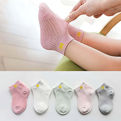 MOMISY 5 Pairs Baby Girl Boys Tube Socks Toddlers Infant Solid Color Boat Spring and Autumn Socks Stretch Baby Socks (ThinCrown, 1 year to 3 year)