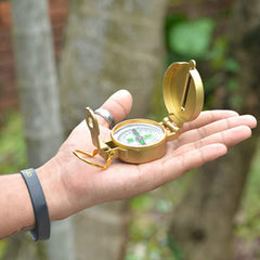 SYGA Engineer Military Directional Hiking Lensatic Lens Camping Tool Folding DC45-3A Compass, Gold