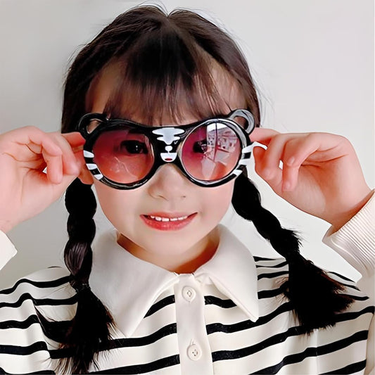 SYGA Children's Cute Tiger Shape Sunglasses with UV Protection Lense for Boys and Girl, Suitable for Age 3 to 8 Years - Black