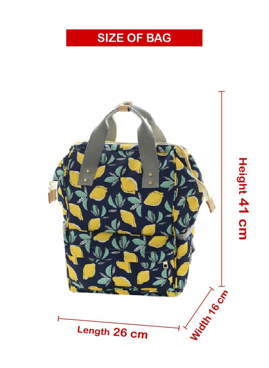 SYGA Diaper Bag Mother Bag Multi-Function Nappy Backpack Bag Organizer for Travel Diaper Bag (Yellow Lemon)