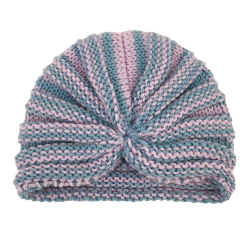 SYGA Autumn and Winter Products European and American Infant Baby Warm Knit Cap Baby Stripe Woolen Hat (BlackNWhite)0-4 Years