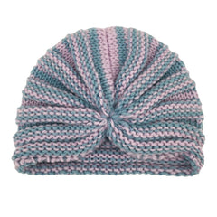 SYGA Autumn and Winter Products European and American Infant Baby Warm Knit Cap Baby Stripe Woolen Hat (BlackNWhite)0-4 Years