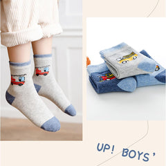 SYGA 5 Pairs Socks Baby Autumn And Winter Cotton Socks, Baby Mid-Calf Socks 9M - 24M