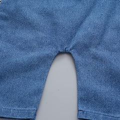 Momisy Baby Boys Baby Girls Denim Jeans Dungaree with Cute Bear-12 months to 18 months, Blue, Extra- Large