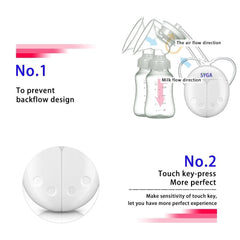 Syga Breast Pump Electric Double Breastpumps Storage Bottle