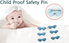 SYGA Children's Safety Pin Protective Equipment Child Safety Pin Cartoon Bear Heart Bow Baby Slobber Towel Pin (Bear Blue)