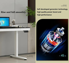 SYGA Medis Electric Lift Table Standing Desk Desk Computer Desktop Table Liftable Table Frame Table Leg Computer Desk(120 X 60 CM Black)