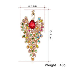 SYGA Brooch Pin Fashion Crystal Rhinestone Jewellery Pin Vintage Clothing Accessories Decoration Peacock Brooches For Men's & Women- S253