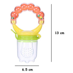 SYGA Medium Fresh Food Nibbler Fruit Feeder Nipple Pacifiers Bottles_Yellow