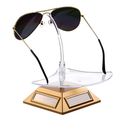 SYGA Solar Rotary Display Phone Watch Jewelry Stand Glasses Frame Stand Digital Display Stand Light Energy Automatic 360 Turntable (Watch Black)
