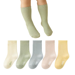 MOMISY Unisex Cotton Blend Ankle Crew Socks, Mid Tube for Men & Women, Pack of 5, Multicolour, Free Size (Solid DGG)