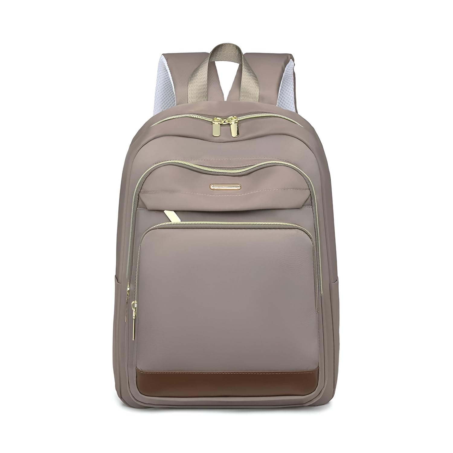 SYGA Women Elegant Travel Backpack – Stylish with Contrast Brown Accent, Multi-Compartment Design