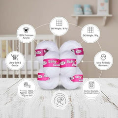 M.G ENTERPRISE MG Baby MelonKnitting Wool 200 Wool Thread for Crochet & DIY Craft Projects