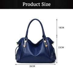 SYGA Women's Large Capacity Casual Crossbody Bag, One Shoulder Strap, Pu Leather Handbags(Royal Blue)