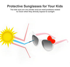 SYGA Kids Goggles, Modern Stylish Eyewears for Boy's and Girls, BowTie Style, Suitable for Age 3 to 8 Years - Beige