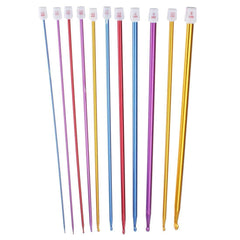 SYGA Crochet Hooks 11 Pack Diverse Size Aluminum Knitting Needles Set (2mm to 8mm)