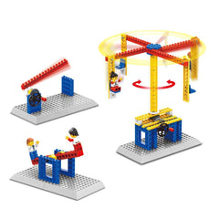 SYGA 94 Pcs 3 in 1 Structures Plastic Building Blocks Merry go Round Chair, Seesaw,Barrier gate (1301)