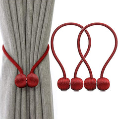 Syga 2Pcs Curtain Tiebacks 46cm Curtain Clip Rope Holdbacks Classy Decorative Pearl Holder Buckles for Home Hotel Window Draperies Rope Ties Office Living Bedroom Decoration- Pack of 2, Beige