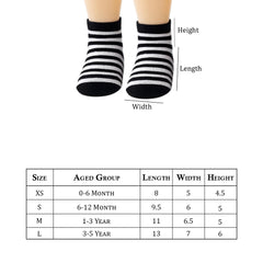 MOMISY Baby Girl Boys Non Slip Socks Kids Toddlers Infant Cotton Stretch Anti-Slip-6 Pairs (Dotted-Striped, 3 to 5 years)
