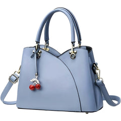 SYGA Women's Handbag with Zipper Closure Stylish Shoulder & Crossbody Bag with Cherry Charm