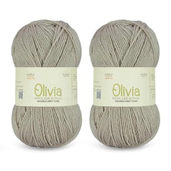 Ganga Acrowools Acrylic Olivia,Double Knit Yarn. Hand Knitting&Crochet Yarn. Oekotex Class 1 Certified. Pack of 2 Balls-100Gms Each. Shade No-Olv012, Maroon