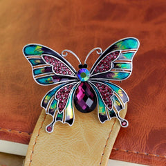SYGA Brooch Pin Fashion Crystal Rhinestone Jewellery Pin Vintage Clothing Accessories Decoration Butterfly design Brooches For Women- S64
