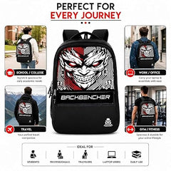 HACKER Laptop Backpack for Men & Women | Stylish Spider Printed Backpack | Durable School, College & Office Bag | Spacious Travel Backpack with Padded Laptop Compartment & Adjustable Straps