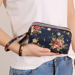 MOMISY Women's Girls Clutch | Zipper | Ladies Purse Wallet Girls (Rose)
