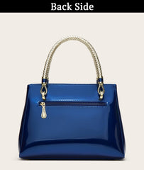 SYGA Women's Glossy Patent Leather Handbag Large Capacity Bag Suitable Gift for a festival,occasion,Birthday(ROYAL BLUE)