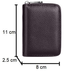 MOMISY PU Leather Credit Debit Card Holder Wallet Card Case ID Case Organizer Holder Zipper Wallet Coin Purse for Men & Women (20 Slots PVC Brown)