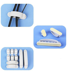 Syga Set of 10 Cable Management Clips Adhesive Wire Clips Wall Multi-Pack Cable Tie Holder
