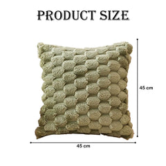 MOMISY Corduroy Cushion Throw Pillow Covers, Honeycomb Pattern, 45 x 45 cm, Set of 5 (Green)