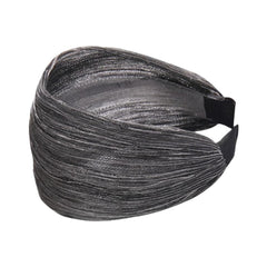 MOMISY Workout Hair Bands | Sweat-Proof Your Gym Fitness Soft Wide Head Band Running Yoga Sports Bandana for Girls Women (Silver Grey, Free)
