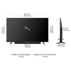 Vu 108cm (43 inches) Vibe Series 4K QLED Smart Google TV 43VIBE-DV