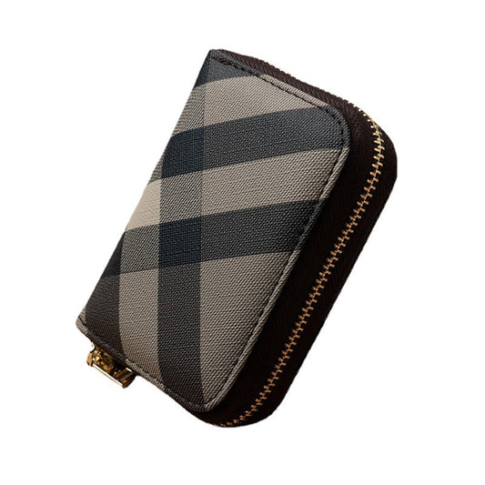 SYGA Fashion Women's Card Bag Zipper Small Coin Purse Male and Female Organ Credit Card Holder Multi-Card Driver's License Holder (GREY)