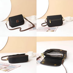 MOMISY Women's Crossbody Sling Bag, Shoulder Handbag with Long Strap, Zipper Closure (Black)