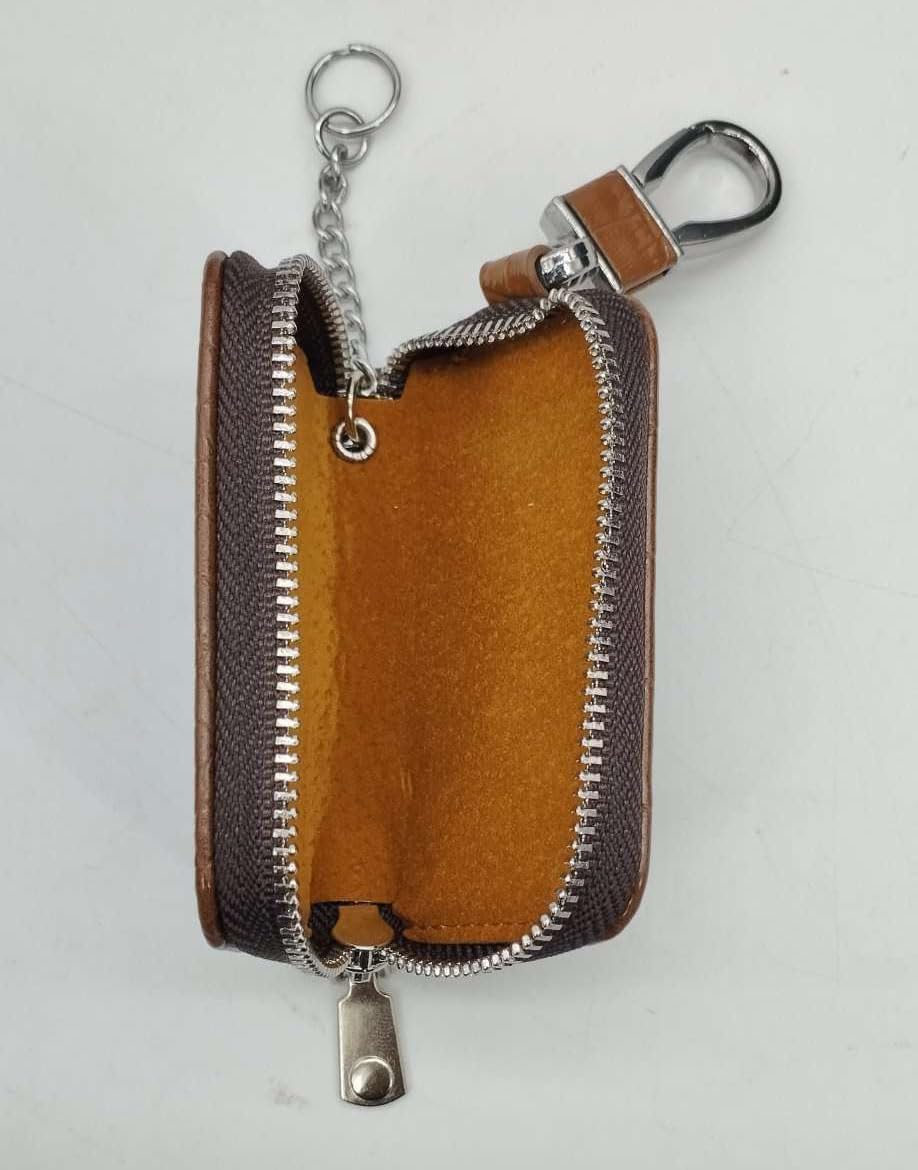 SYGA Car Key Bag Creative Style Car Zipper Fashion Protective Case for Men and Women(Key-Khaki)