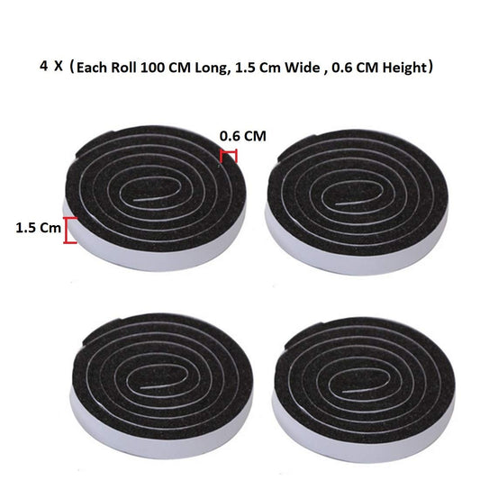 Syga Foam Self-Adhesive Window Dustproof Soundproof Sealing Paste Gap Seal (4 Pieces)