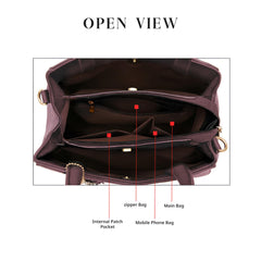 Syga Women's Elegant Handbag Stylish Crossbody Shoulder Bag with Tassel Charm